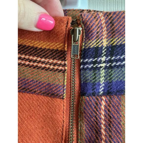 PLENTY BY TRACY REESE Anthropologie Wool Blend Layered Plaid Skirt - Picture 4 of 12